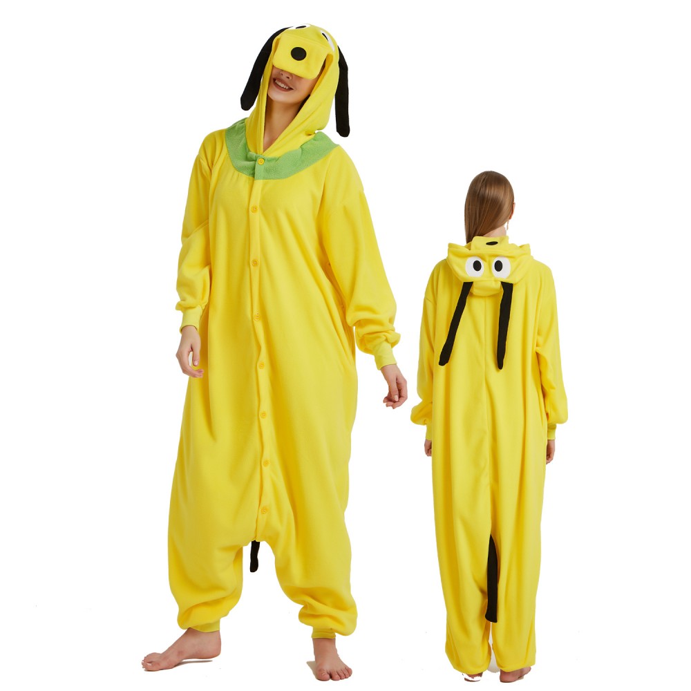 Goofy Hund Kostüm Erwachsene Unisex Tier Schlafanzug Overalls